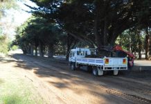 Work proceeds on Burr service roads