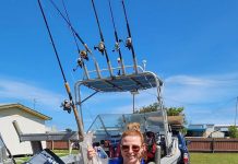 Sun shines on anglers