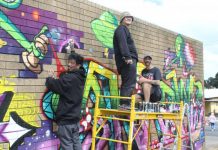 Artists leave trail of colour