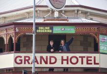 Business awards on the balcony