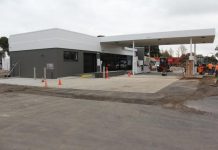 Service station site work continues
