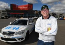 Rally car sends a message