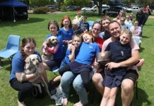 Crowd gathers for Christmas fair