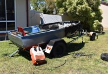 Burning boat causes alarm