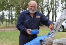 Brushing up for blue tree project