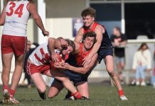 Demons win seaside scuffle