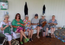 Knitting with a sea view