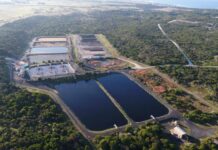 Sewage leak at the point