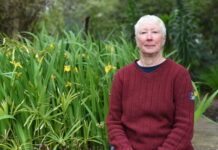 Sue opens the garden