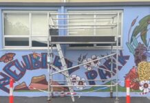 Mural captures spirit of Newbery Park Primary