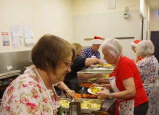 Serving up a Christmas lunch